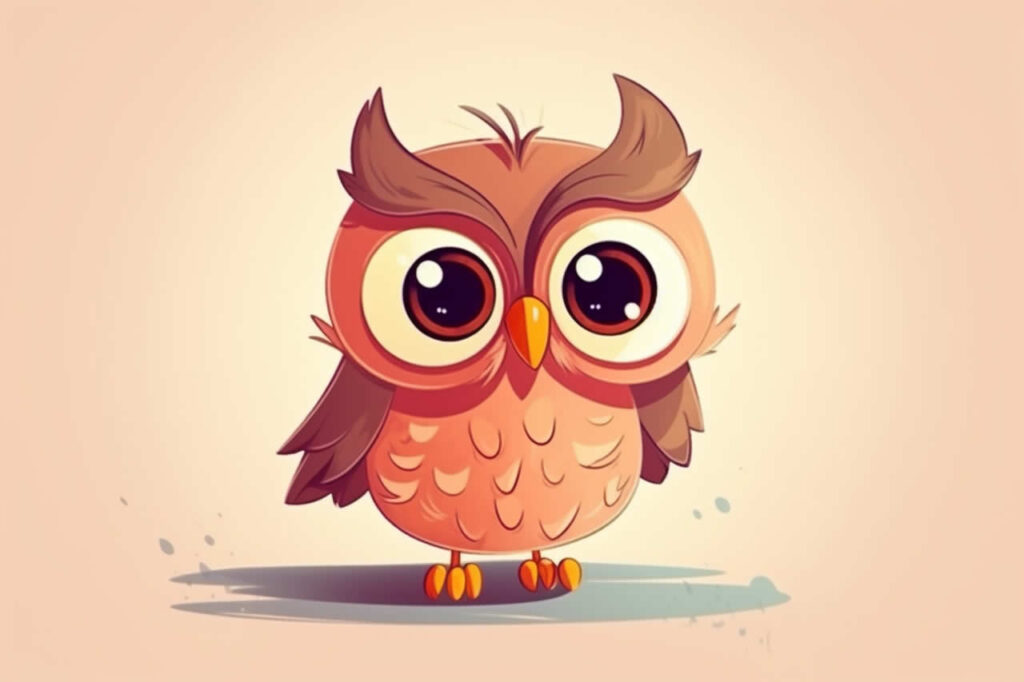 A cute cartoon owl